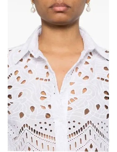 Ermanno scervino - camicia corta d464k611rxt 10601 bright white