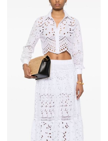 Ermanno scervino - camicia corta d464k611rxt 10601 bright white