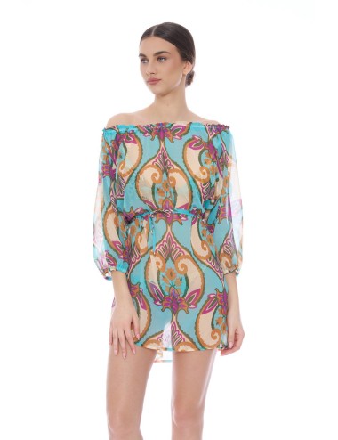 Miss bikini - abito corto scollo arricciato v6002d sila datu