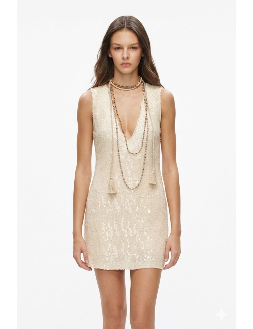 Miss bikini - mini abito pailette e pizzo v6031d t-7451 pabe