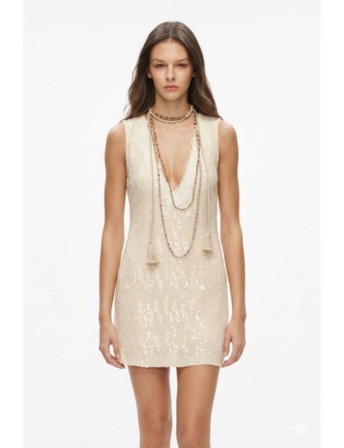 Miss bikini - mini abito pailette e pizzo v6031d t-7451 pabe