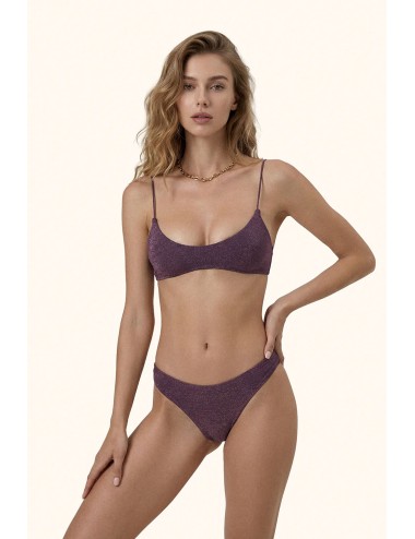 Mefui - bikini top fisso e slip fisso bordeaux