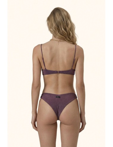 Mefui - bikini top fisso e slip fisso bordeaux