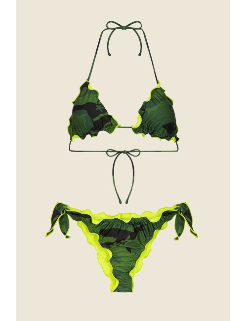 Effek - bikini triangolo con slip regolabile fantasia fk25-0520x22