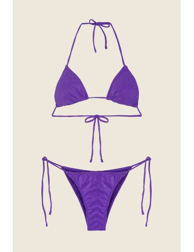 Effek - bikini triangolo con slip regolabile viola fk25-1140pr