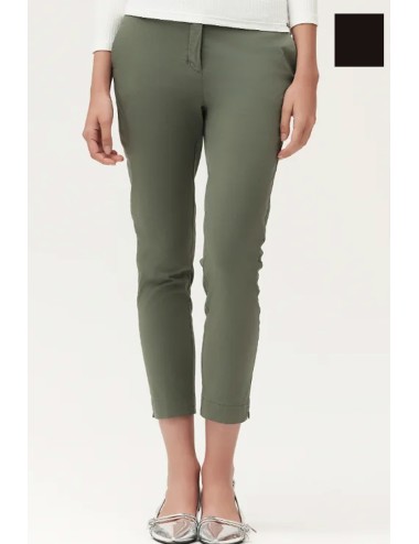 Aurora pantalone con spacchetto rasatello ww30500 nero