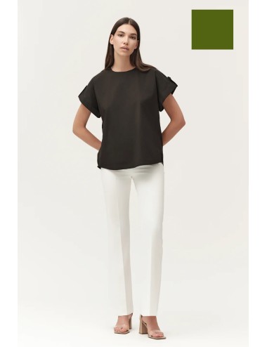 Casacca in cotone con risvolto ww30460 safari