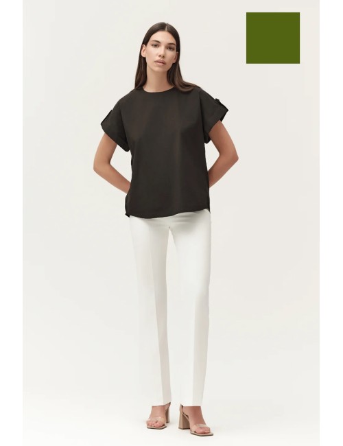 Casacca in cotone con risvolto ww30460 safari