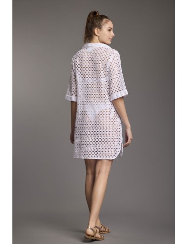 Abito corto vicky in cotone ic25-001 bianco
