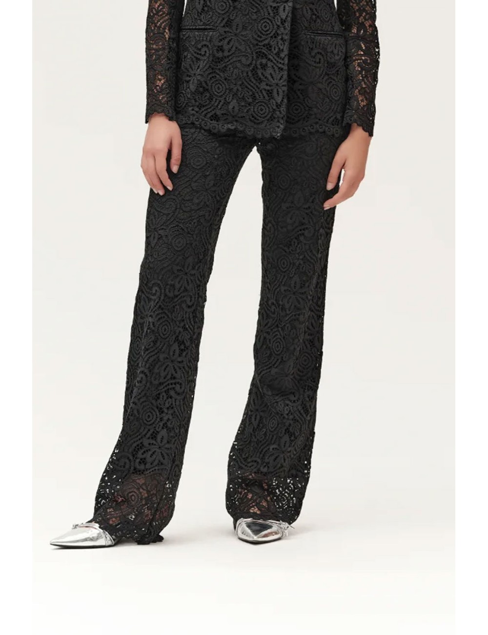 Pantaloni in pizzo  ww30546 nero