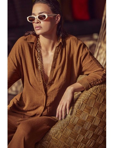 Iconique - camicia shirt rita ic25-112 brown