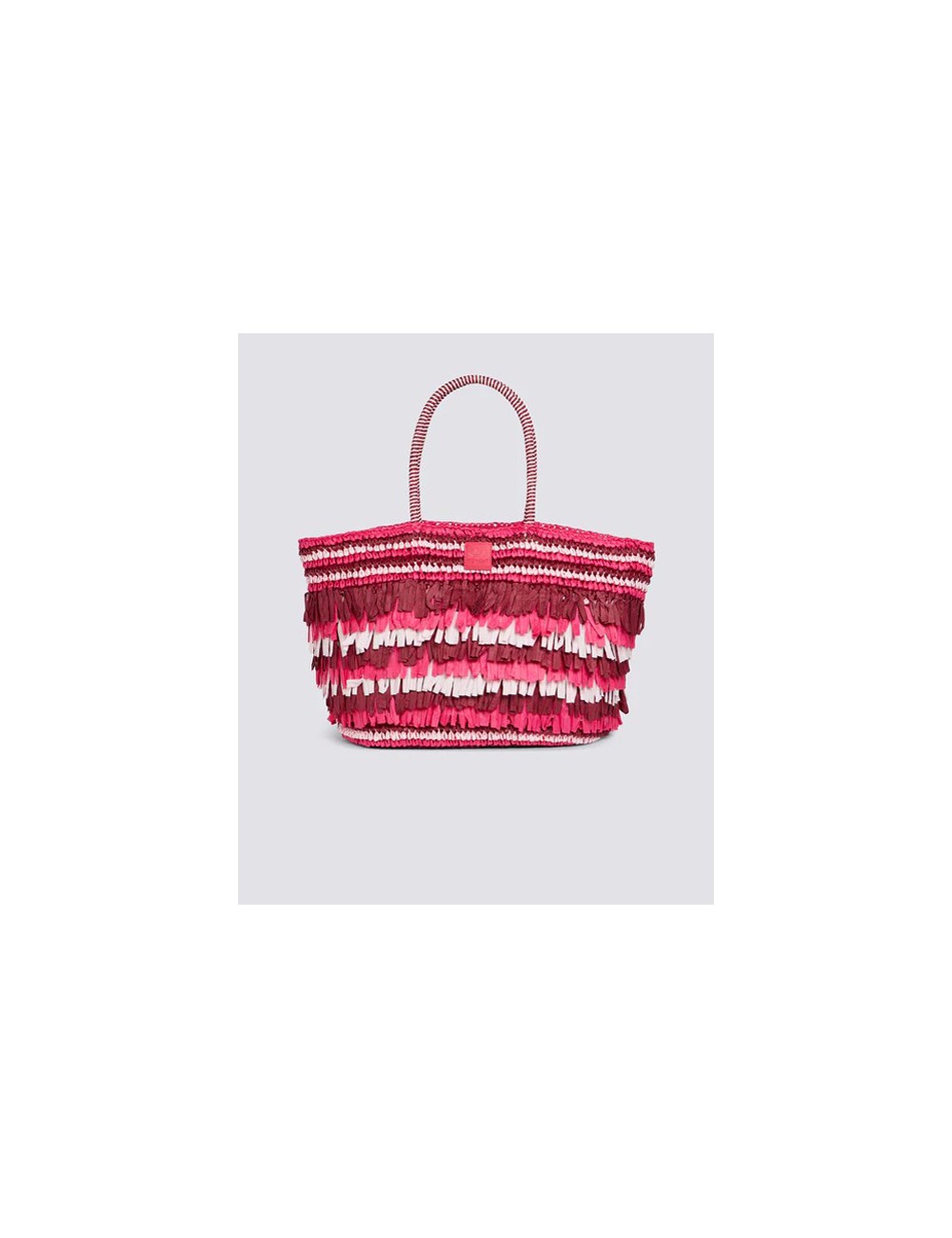 Maxi borsa terra in paglia intrecciata con ricamo aw744abpa100 86702