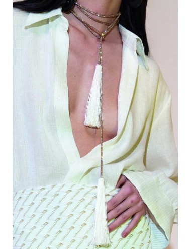 Collana gold con nappa 9021009g white gold