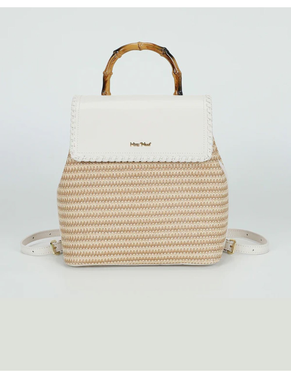 Zaino in paglia m8-j201122 bianco