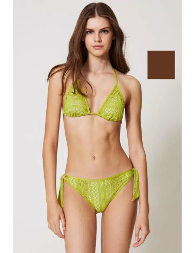 Bikini triangolo effetto pizzo brown stone 251lbmg22-g88 12133