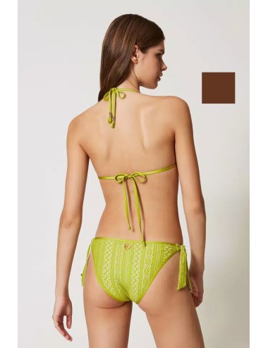 Bikini triangolo effetto pizzo brown stone 251lbmg22-g88 12133