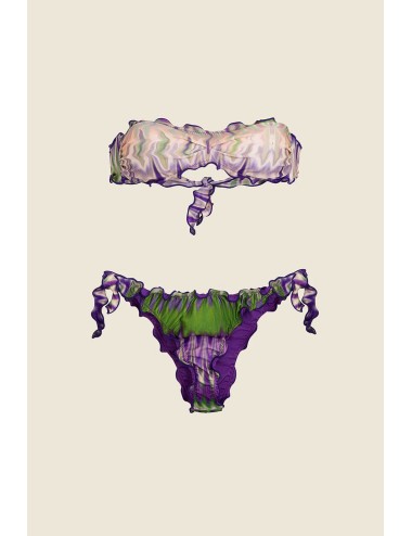 Mefui - bikini fascia con slip regolabile fantasia mf25-1501x20