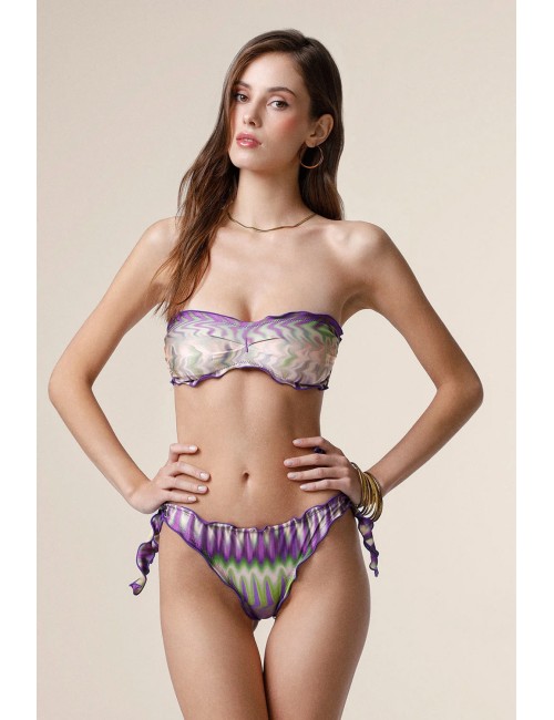 Mefui - bikini fascia con slip regolabile fantasia mf25-1501x20