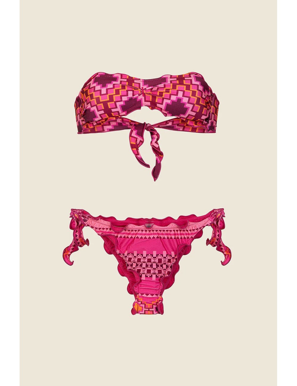 Mefui - bikini fascia con slip regolabile fantasia mf25-1501x30