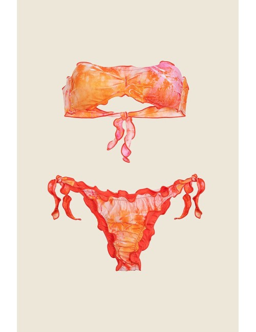 Mefui - bikini fascia con slip regolabile fantasia mf25-1501x32