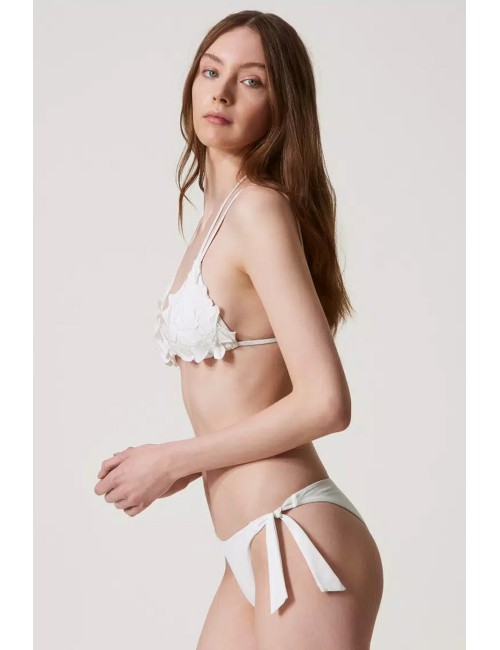 Bikini triangolo e slip brasiliano 251lmmv22 00632 bianco sugar +++