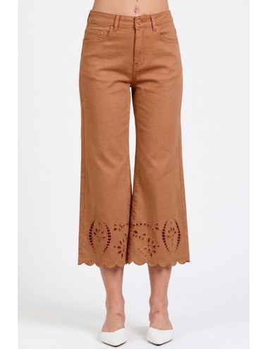 Take two - lily gabardina stretch con fondo ricamo dk02210 mocha