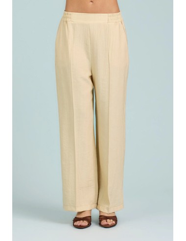 Take two - pantapalazzo in plisse dk03012 beige