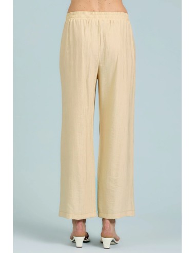 Take two - pantapalazzo in plisse dk03012 beige