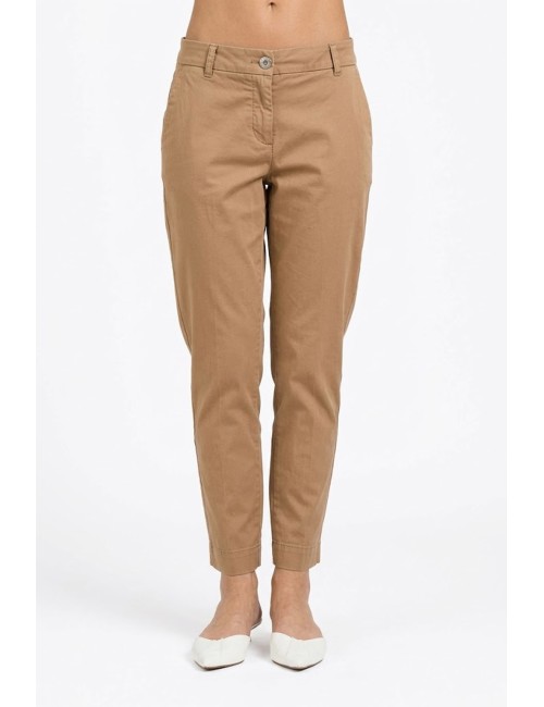 Take two - pantalone marisa in raso dk03100 toffee
