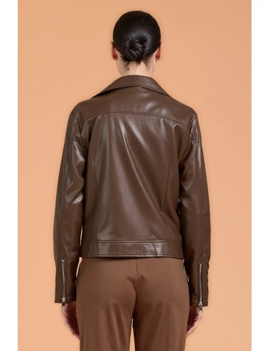 Take two - giacca in pelle dk03401 moro