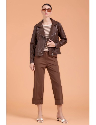 Take two - giacca in pelle dk03401 moro