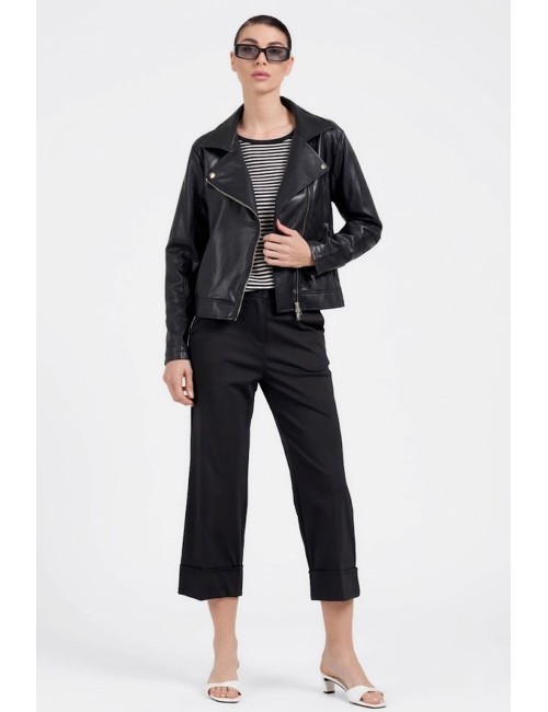 Take two - giacca in pelle dk03401 nero