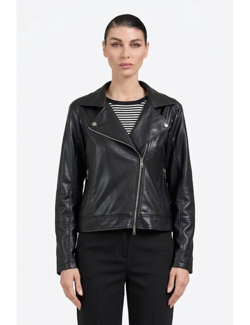 Take two - giacca in pelle dk03401 nero