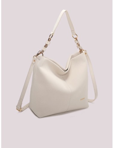 Mimi muà - borsa a spalla con catena sul manico m8-h201409 panna