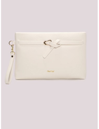 Mimi muà - borsa a busta con cinturino orizzontale m8-j201453 bianco