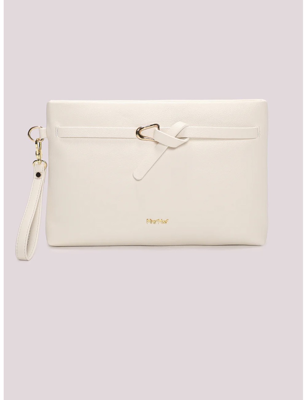 Mimi muà - borsa a busta con cinturino orizzontale m8-j201453 bianco