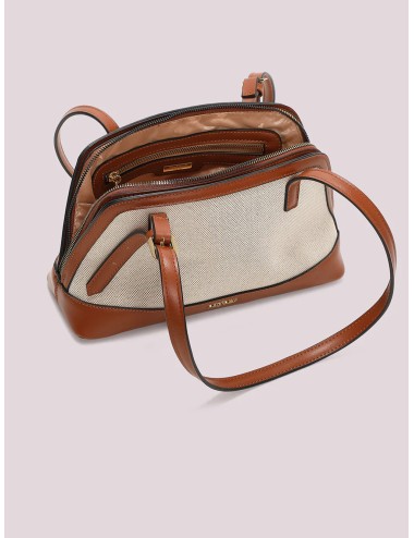 Mimi muà - borsa a spalla in canvas m8-j201461 cuoio