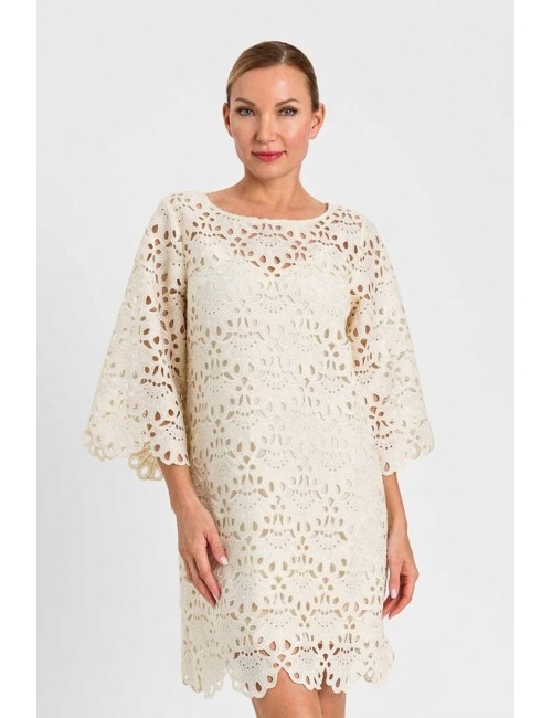 Twinset - abito off-white in pizzo 261lm2cee 00526