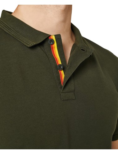 Polo mini logo in piquet m791plj6500 302 verde mil.