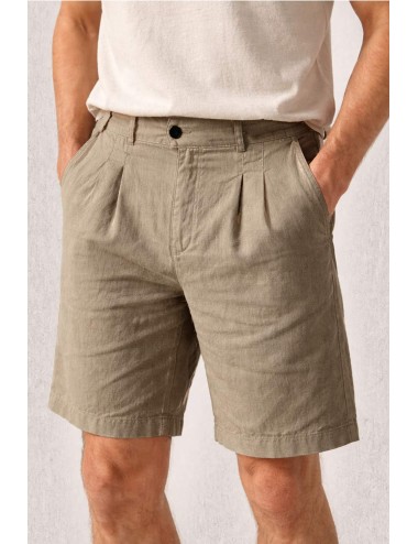 Athoa - bermuda con plisse ath.ss6.bs511 beige