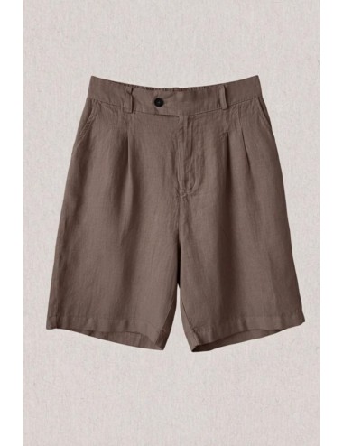 Athoa - bermuda con plisse ath.ss6.bs511 fango