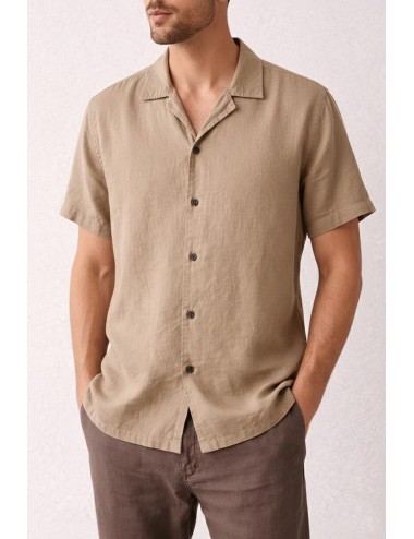 Athoa - camicia m/m in lino ath.ss5.sh417emp-beige