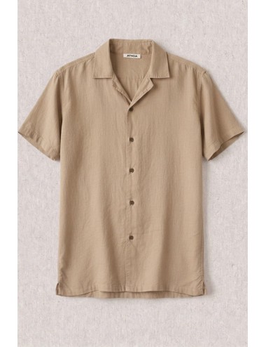 Athoa - camicia m/m in lino ath.ss5.sh417emp-beige