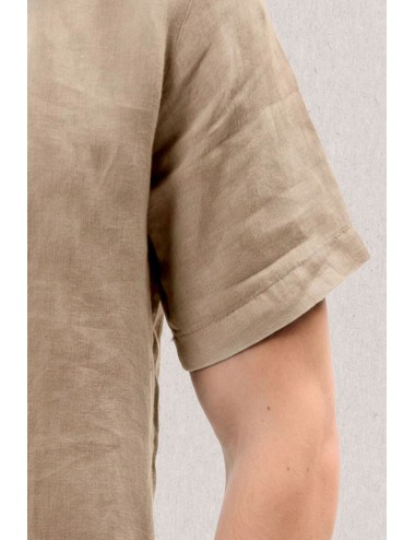 Athoa - camicia m/m in lino ath.ss5.sh417emp-beige
