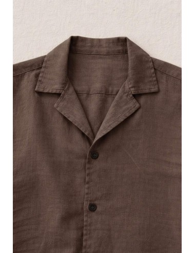 Athoa - camicia m/m in lino ath.ss5.sh417emp-fango