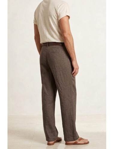 Athoa - pantaloni in lino ath.ss6.p537 fango
