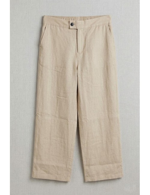 Athoa - pantaloni in lino ath.ss6.p537 beige