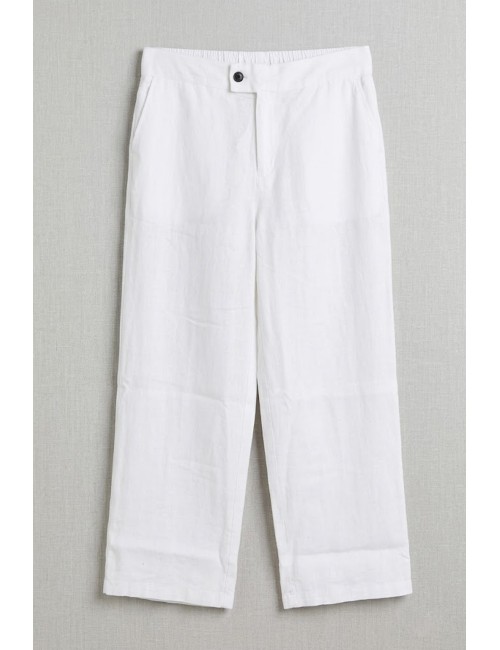Athoa - pantaloni in lino ath.ss6.p537 bianco