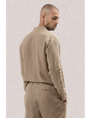 Athoa - camicia coreana ath.ss2.sh105 beige