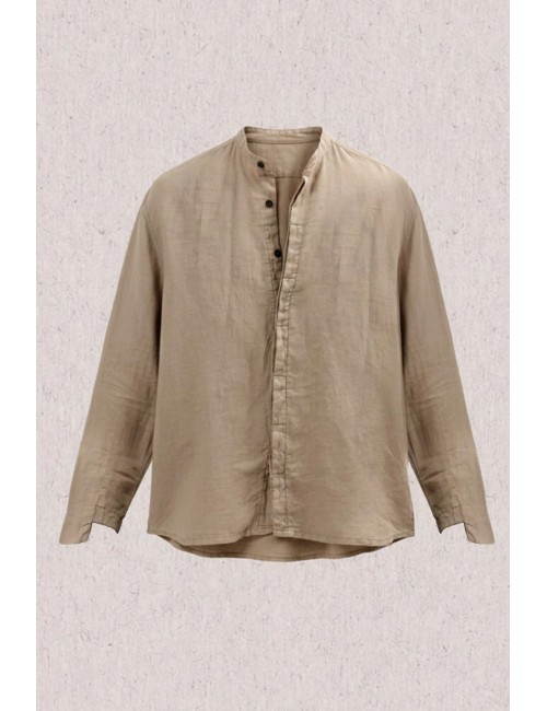 Athoa - camicia coreana ath.ss2.sh105 beige